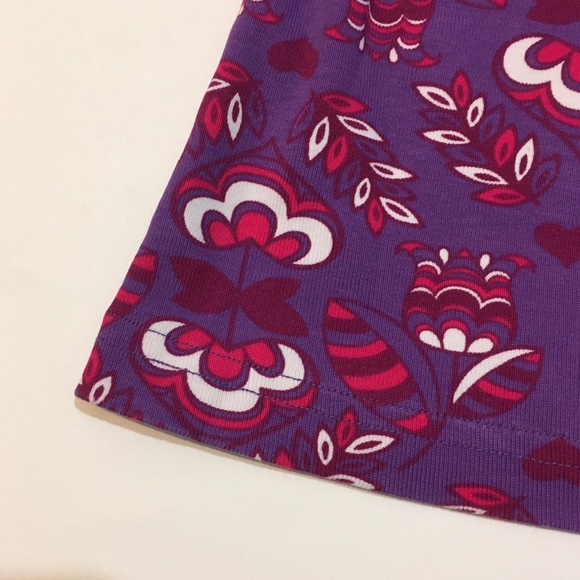 SOLD-Hanna Andersson Top LS Purple Floral 90 cm 3T - Picture 4 of 9